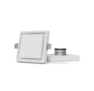 Диффузор под покраску скрытого монтажа SECRET SOFT FRAME 100/90 с приточно-вытяжным вентилятором